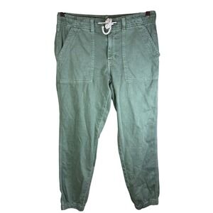 American Eagle Olive Green Jogger Pants Women Size 8‎ Cargo Drawstring Waist